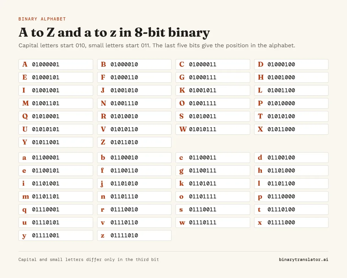 Binary translator: convert binary code to text and English